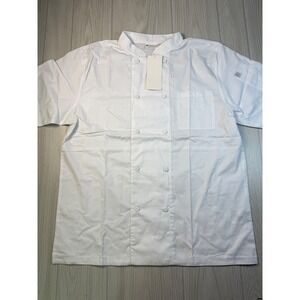 Chef Works Short Sleeve White Chef‎ Coat Jacket Size L JLCV WHT L